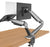 Desktop Dual LCD Fully Adjustable Gas Spring Computer Monitor and Laptop Desk Mount Combo Stand, Fits 13"-27" Screens and 12"-17" Laptops, weight up to 8kgs, Black (RCLMSB-V)