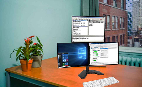 Triple LCD LED Computer Monitor Desk Stand Model No (EF003T)