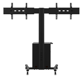 Dual Tv Floor Stand TMC02 (with Lockable Cabinet)