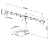 Desktop Triple LCD Monitor Three LCD Arm Monitor Mount Stand Adjustable 3 Screens Fit for 10"-27" Max Support (EF003)