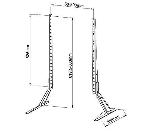 Universal TV Stand Base, Table top Pedestal Mount Fits 32 37 40 42 47 50 55 60 inch LCD LED Plasma TVs, 110 Lb Capacity (RS201)