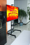 Heavy Duty Mobile TV Trolley Stand with Mount for LED LCD Plasma Flat Panel Screens and Displays 50 to 80 inch with 198 lbs weight capacity, (H05)