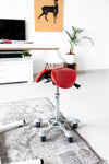 Salli Sway Ergonomic Gas spring Two-Part Seat Saddle Chair Stool with Designer Base (Finland Brand)