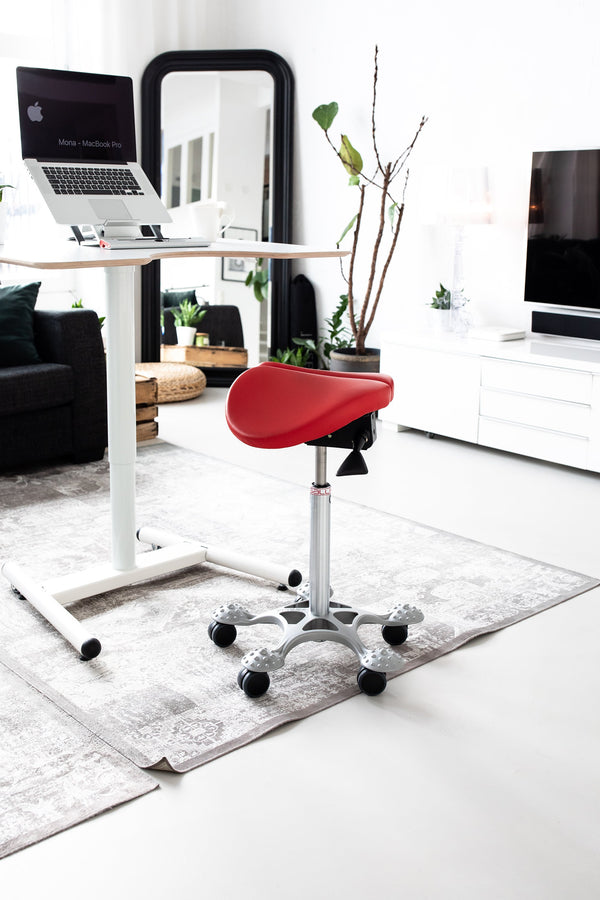 Salli Sway Ergonomic Gas spring Two-Part Seat Saddle Chair Stool with Designer Base (Finland Brand)