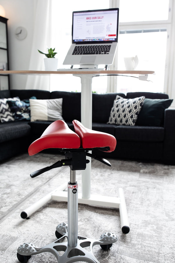 Salli Sway Ergonomic Gas spring Two-Part Seat Saddle Chair Stool with Designer Base (Finland Brand)