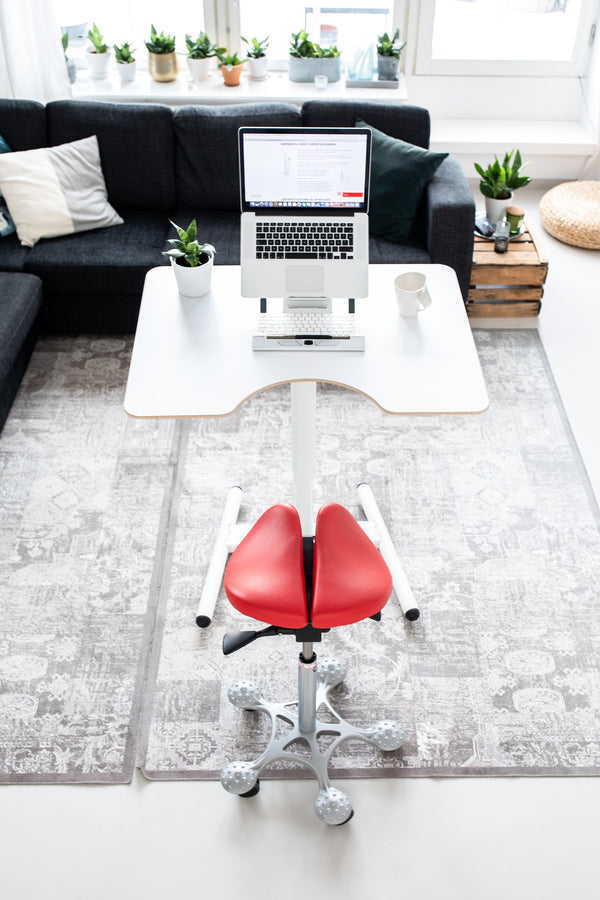 Salli Sway Ergonomic Gas spring Two-Part Seat Saddle Chair Stool with Designer Base (Finland Brand)