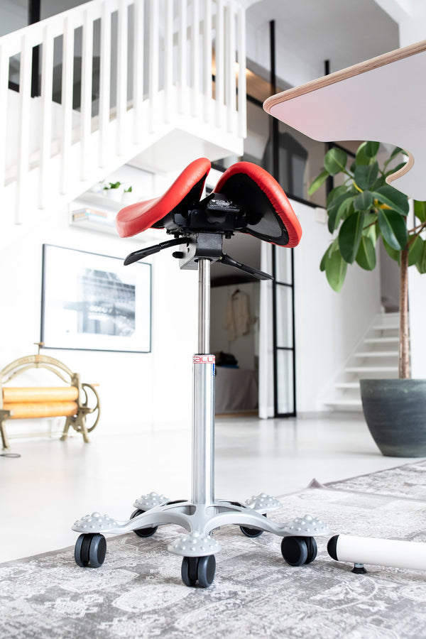 Salli Sway Ergonomic Gas spring Two-Part Seat Saddle Chair Stool with Designer Base (Finland Brand)