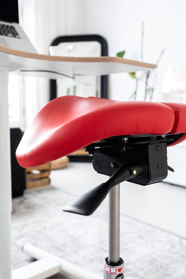 Salli Sway Ergonomic Gas spring Two-Part Seat Saddle Chair Stool with Designer Base (Finland Brand)