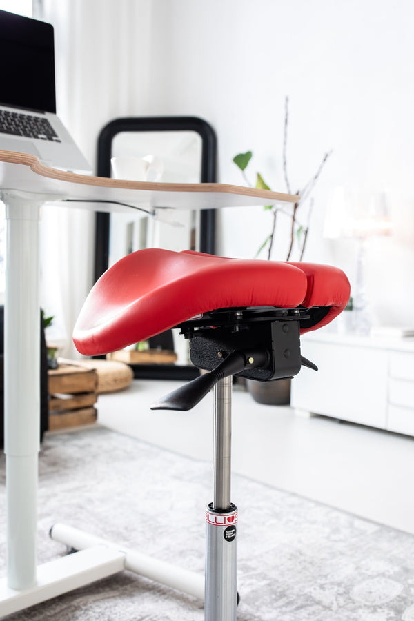 Salli Sway Ergonomic Gas spring Two-Part Seat Saddle Chair Stool with Designer Base (Finland Brand)
