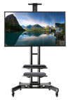 Universal Mobile TV Stand TV Cart with Height Adjustable shelf and flat screen mount – Fits 32 to 65 inches LED, LCD TVs