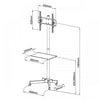Mobile TV Cart for LCD LED Plasma Flat Screen Panel Trolley Floor Stand with Locking wheels | Fits 23" to 55" (2 Year Warranty) (H10)