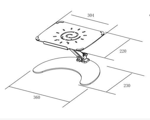 Height adjustable laptop stand (LSP5)