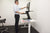Black Height Adjustable Standing Desk Gas Spring Monitor Riser, Tabletop Sit to Stand Workstation Converter (model RDF)