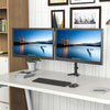 Dual Gas Spring Fully Adjustable Monitor Arm Mount Stand, for Two 15"-32" Monitors, Full Motion Swivel Tilt Rotation Monitor Arm, Black (2MSGB-V)