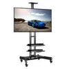 Universal Mobile TV Stand TV Cart with Height Adjustable shelf and flat screen mount – Fits 32 to 65 inches LED, LCD TVs