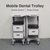 High Quality Mobile Medical Dental Trolley Cart with Two or One Drawer