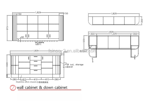 Dental wall furniture cabinet hospital 12 clock medical cabinet for clinic