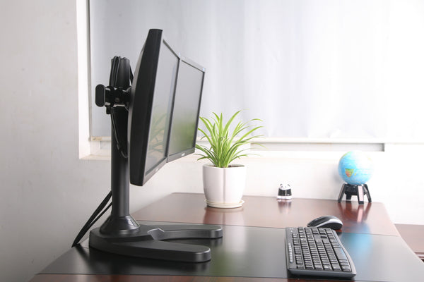 Premium Dual Monitor Stand -Freestanding (2MS-FHW)