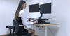Dual 17" - 27" VESA Height Adjustable Screen Monitor Mount for Standing Desk Converter - Black