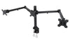 Triple Monitor Mount, 3 Computer Screen Desk Stand with Clamp and Grommet Base Fits from 13" to 32" Displays, Universal VESA Pattern 75x75 and 100x100mm, Black (3MS-32-CT)