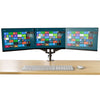 Gas Spring Triple Monitor Desk Mount Arm/Stand, Fully Adjustable Arms, Fits up to 27" Screens, Black (3MSG-V)