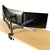 Gas Spring Triple Monitor Desk Mount Arm/Stand, Fully Adjustable Arms, Fits up to 27" Screens, Black (3MSG-V)