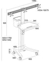 Triple Computer Mobile Cart (MCT09-c)