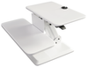 White Height Adjustable Standing Desk Gas Spring Monitor Riser, Tabletop Sit to Stand Workstation Converter (model RDFW)