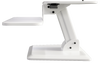 White Height Adjustable Standing Desk Gas Spring Monitor Riser, Tabletop Sit to Stand Workstation Converter (model RDFW)