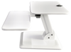 White Height Adjustable Standing Desk Gas Spring Monitor Riser, Tabletop Sit to Stand Workstation Converter (model RDFW)