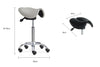 Ergonomic Adjustable Rolling Active Chair, Saddle Seat and AngleAdjustment, Black (E4008)