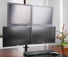 Quad LCD Monitor Desk Mount, Fully Adjustable Stand Fits 4 Screens up to 27 inch, 22 lbs. Weight Capacity per Arm, Black (4MSCTB)