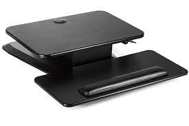 Black Height Adjustable Standing Desk Gas Spring Monitor Riser, Tabletop Sit to Stand Workstation Converter (model RDF)
