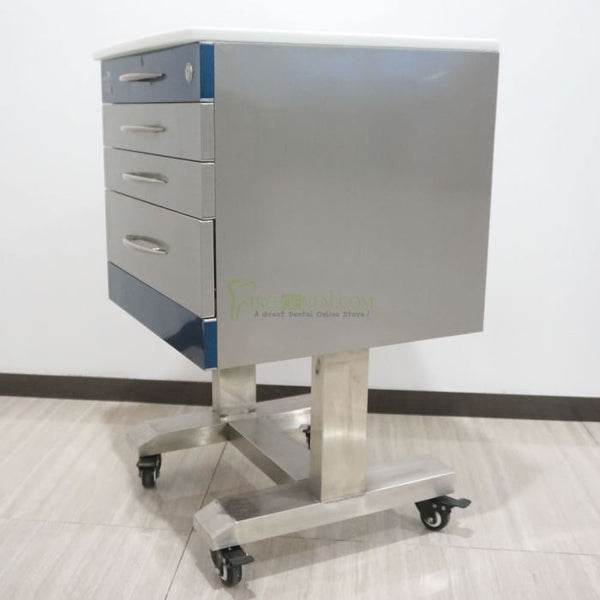 Mobile 3-Drawers Single Stainless Steel Medical Dental cabinet,495*495*820mm