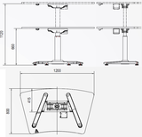 Single Leg Electric Table Standing desk (with Table Top)