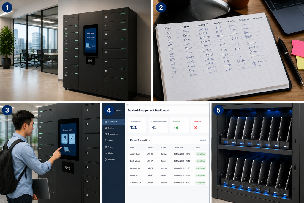 How Offices Can Manage Laptop Borrowing and Returns Without Manual Registers