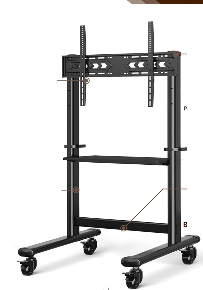 Durable TV Cart on Wheels - Ideal Trolley for Hong Kong