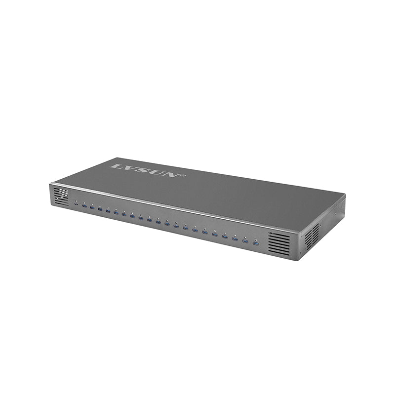 1000W 20-Port 2U Rack-Mount USB-C Charging Station