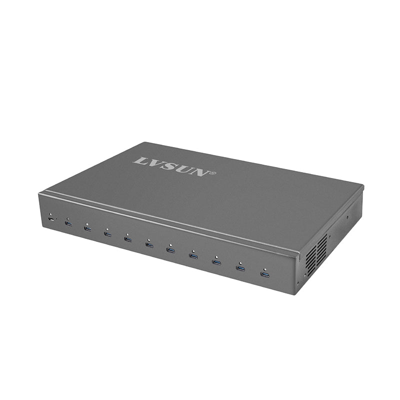 1000W 10-Port Cabinet-Mount USB-C PD Charging Station