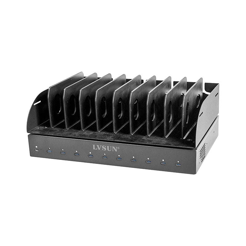 1000W 10-Port Laptop USB-C Charging Dock with Tray