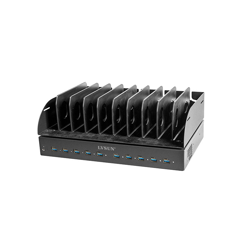 1000W 10-Port USB-A or USB-C Charging Dock with Tray