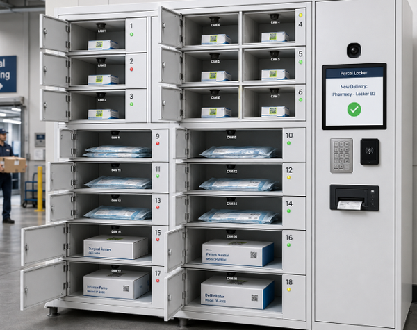 AI Vision Hospital Supply & Parcel Locker
