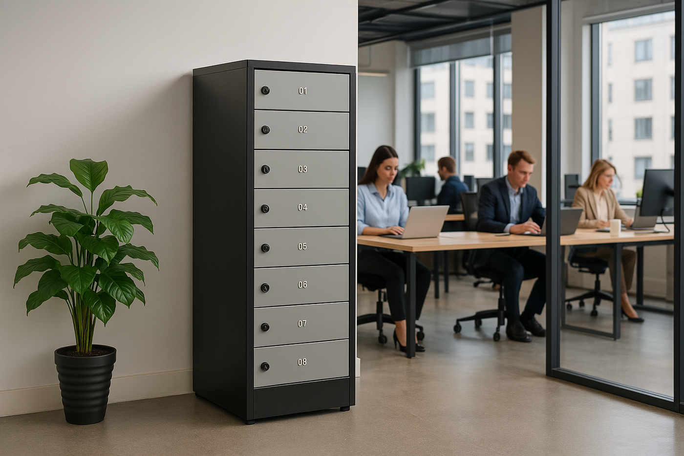 High-security smart storage cabinet