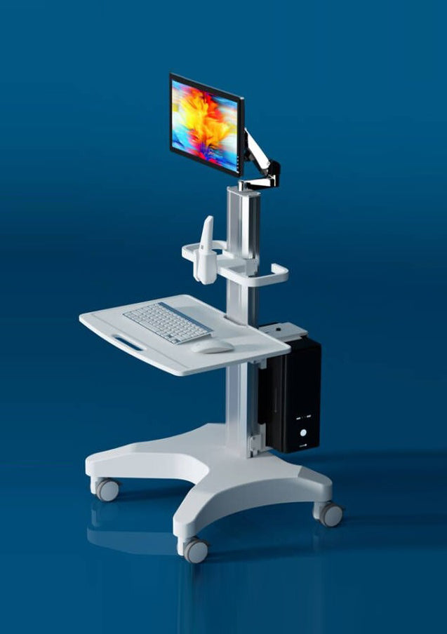 Dental Computer Cart with Scanner Holder & Keyboard Tray (OC-1T)