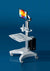 Dental Computer Cart with Scanner Holder and Keyboard Tray (OC-1T)