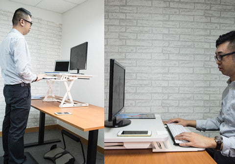 Sit Or Stand While u work, Adjust to any height unto 40 cm