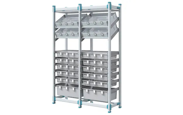 Medical Storage Rack with Angled Shelves | Hong Kong – Ergonomic ...