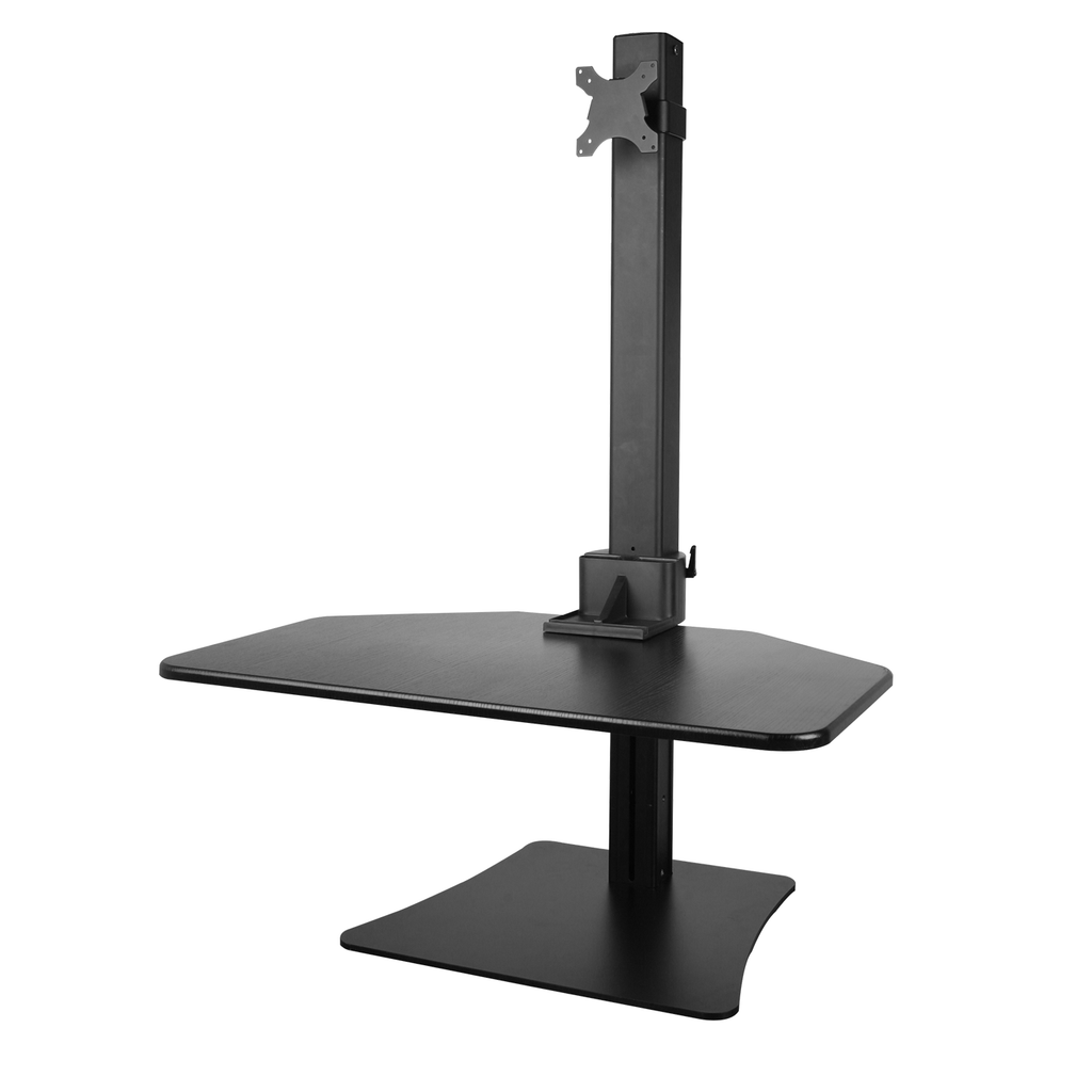 單台顯示器的高度可調節站立式辦公桌