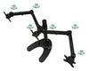 Triple Monitor Stand Freestanding LCD Computer Screen Desk Mount for 19, 20, 22, 23, 24 Inch Monitors VESA 75 and 100 Compatible Full Motion, 66 lbs Capacity (3 Horizontal Monitor)