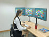 Triple LED LCD Monitor Stand Clamp Desk Mount for Support up to 32